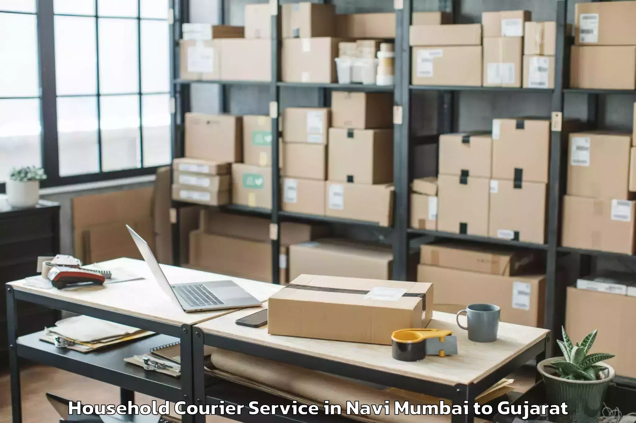 Navi Mumbai to Borsad Household Courier